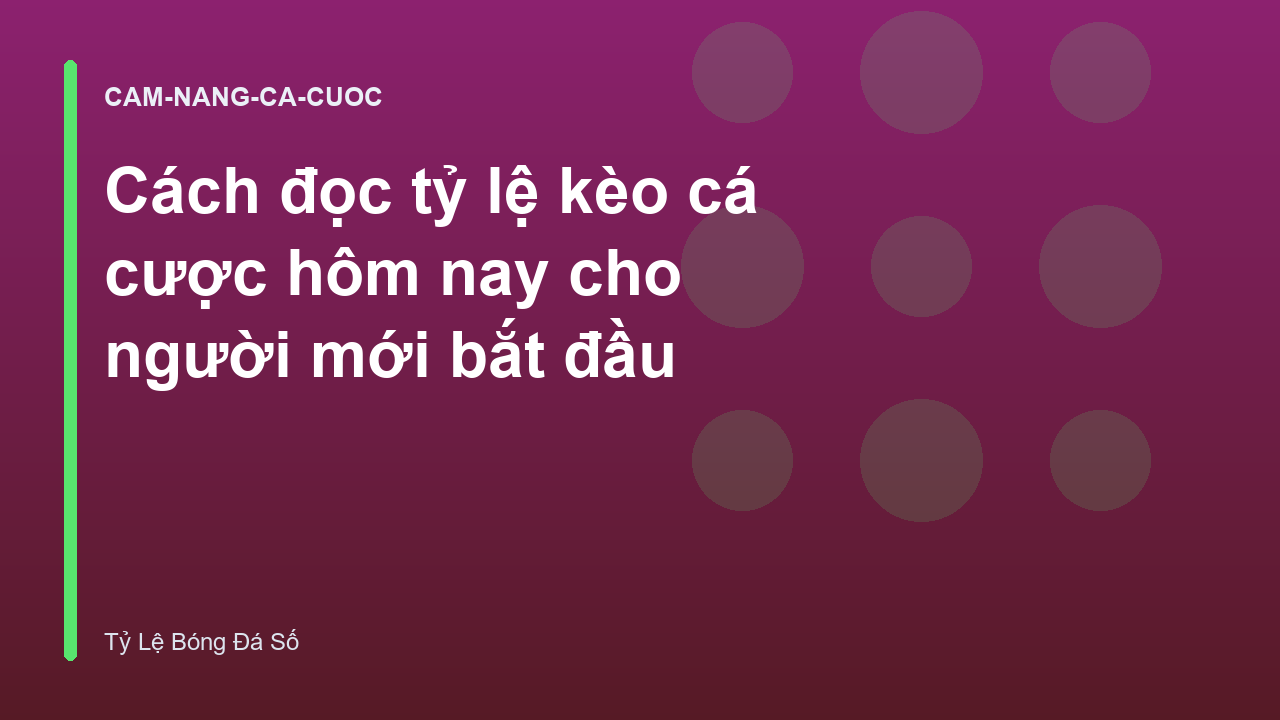 Cách đọc tỷ lệ kèo cá cược hôm nay cho người mới bắt đầu